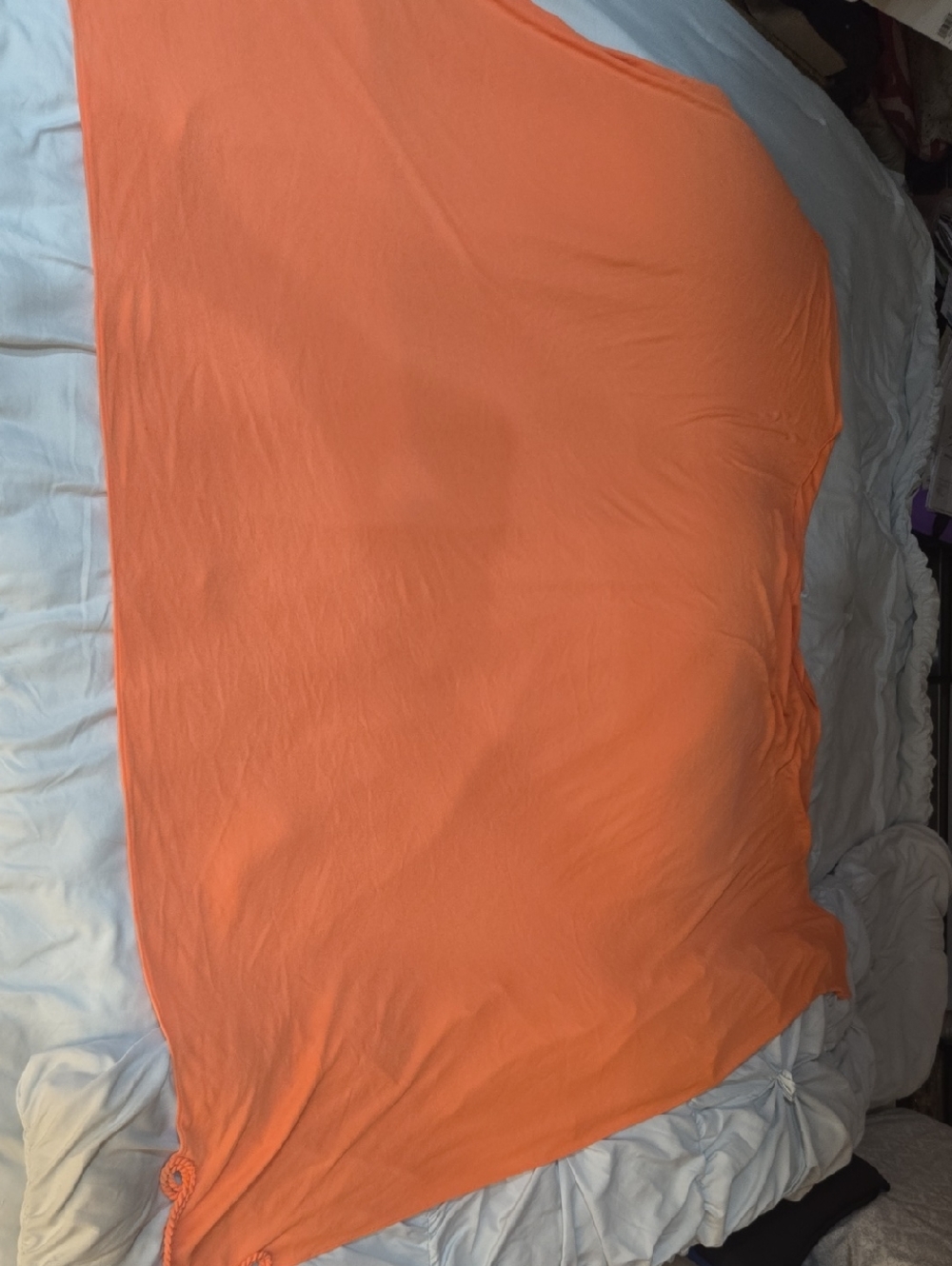 La Perla Orange Wrap/Scarf 54.5" X 54" Great Condition